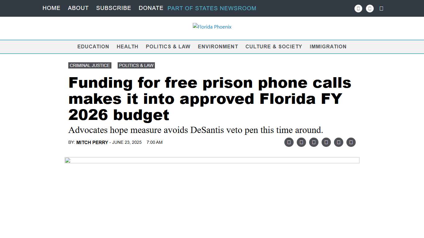 Funding for free prison phone calls makes it into approved Florida FY 2026 budget • Florida Phoenix